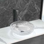 12mm Thickness Smooth Finish Glass Vessel Basins Crystal Clear for sale