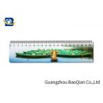 Study Stationery 3D Lenticular Ruler Customized Shape Beautiful Scenery Pattern