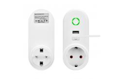 China Tuya 10A WIFI Smart Plug Socket 30M Wifi Controlled Power Outlet supplier