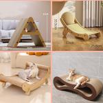 100% Recycled Scratching Board Corrugated Paperboard Cat Scratcher Lounge