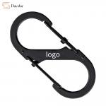 Zinc Alloy Metal Snap Hook Buckle 8 Shaped Keychain Dual Gate Clip