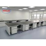 Customized Mobile Laboratory Table With White Movable Cabinet In College Lab Usage for sale
