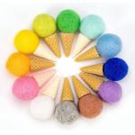3x6cm Wool En71 Felt Ice Cream Cone Pattern Handmade Diy Craft