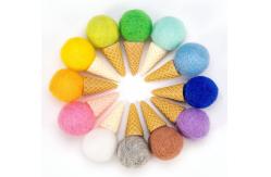 China 3x6cm Wool En71 Felt Ice Cream Cone Pattern Handmade Diy Craft supplier
