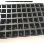 flower and tree seedlings growing plastic containers for outdoor planter