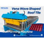 Sea Wave Roof Tile Roll Forming Machine With Guide Pillar And Hydraulic Punching for sale