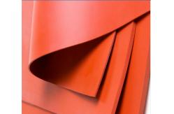 China Red Solid Platinum Cured Silicone Sheet Textured Finish For Food Processing Industries supplier