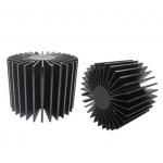 Led Aluminium Heatsink Extrusions , Silvery / Black Anodized Extruded Aluminium Profiles