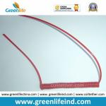 Cable Wire Red Coil Lanyard Tether Custom Straight Long Line on Both Ends for sale