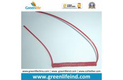 China Cable Wire Red Coil Lanyard Tether Custom Straight Long Line on Both Ends supplier