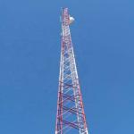 80m 3 Legged Tubular Steel Tower For Telecommunication for sale