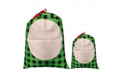 China Personalized Reusable Christmas Bags Candy Bags Custom Santa Sacks Sublimation Drawstring Christmas Bags supplier