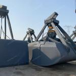 Four Rope Mechanical Grab Bucket 27 CBM Dual Claw Clamshell Grab