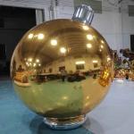 Big PVC Ornament Christmas Mirror Ball Shiny Balls Inflatable Mirror Balloon For Decoration for sale