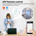Tuya WIFI Smart Wall Touch Switch Glass Panel LED