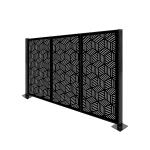Anodized Black Aluminum Garden Fence Lightweight Waterproof Privacy Fence for sale