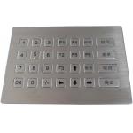28 keys waterproof stainless steel metal numeric keypad for self - service machine for sale