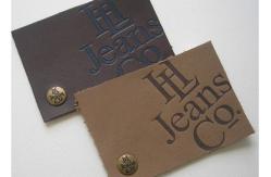 China Durable Adhesive Jeans Leather Patch Labels , Custom Leather Shoulder Patches supplier