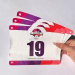 Rectangular Tyvek Race Bib Numbers Screen Printed Durable