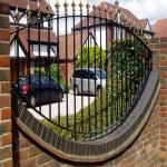 Balcony Safety Railing Wrought Iron Galvanized Steel Type For Villa Garden for sale