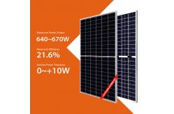 China Canadian Rooftop Solar Panel 640w 645w 665w 670w Warehouse Solar Cell Half Cut supplier