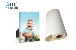 China Waterproof Coating Giclee Eco Solvent Media , 260gsm Silky Polyester Glossy Inkjet Canvas Rolls supplier