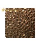 JIS Embossed Stainless Steel Sheet Rose Gold Plating 3D Decorate SS Plate 4x8 0.65mm Thk for sale