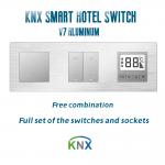 Hotel KNX Wall Switch Aluminum / Plastic Material For Controlling Lamp for sale
