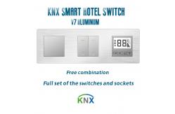 China Hotel KNX Wall Switch Aluminum / Plastic Material For Controlling Lamp supplier