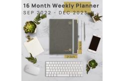 China Soft Cover Student Weekly Planner Grey With 30 Minute Intervals supplier