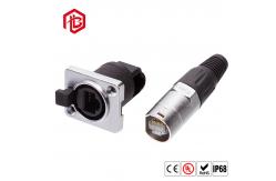 China Front Panel Mount 2 3 4 5 Pin Waterproof Ethernet Connector supplier