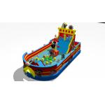 Pirate Ship Big Inflatable Slide Bouncer Blue Red Yellow color for sale