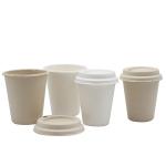 Eco Friendly Disposable Bagasse Hot Drink Coffee Cup Biodegradable With Lid for sale