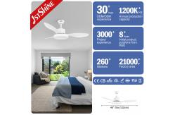 China 18 Watt LED Light Plastic Ceiling Fan Silent With Remote Control supplier