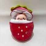 Customizable Cute Stuffed Plush Toys With Zippers Strawberry-shaped Little pig for sale