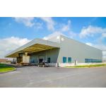 China Fast Install Prefab Metal Warehouse Wind Resistance With Sandwich Panel Roof Cladding factory