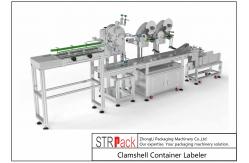 China STR-ALS Bottle Labeling Machine Clamshell Container Labeler 95 - 120 Pcs/Min supplier
