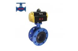 China General Application Pneumatic Soft-sealed Flanged Butterfly Valve with Flanged Connection supplier