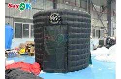 China Custom Black Inflatable Dome Tent Birthday Party Inflatable Led 360 Photo Booth Enclosure supplier