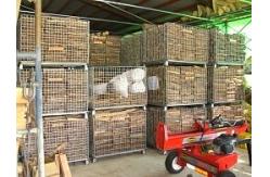 China Foldable Supermaket Electro Zinc Plated Wire Mesh Storage Containers supplier