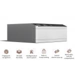 Leather-Covered Small Jewelry Safe Box with Auto Pop-up & Metal Sliding Rail