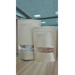k Stand Up Custom Kraft Paper Food Packaging Bags With Rectangle Window