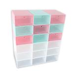 Ultralight ODM Clear Shoe Storage Boxes , Stackable Shoe Storage Containers