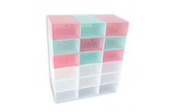 China Ultralight ODM Clear Shoe Storage Boxes , Stackable Shoe Storage Containers supplier