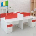 Fashion 60mm Thickness Office Furniture Partitions / Staff Cubicle Workstation for sale