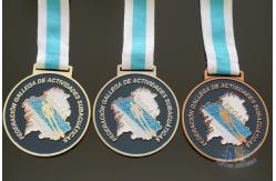 China Diver Design Metal Award Medals Soft Enamel , 3D Effect Model Medallion supplier
