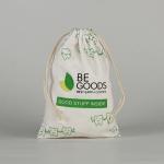 Custom Eco Friendly Organic Muslin Cotton Pouch Promotional Small White Drawstring Bag for sale