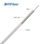 Steel Strength Fiber Optic FTTH Drop Wire Cable G657A SM 2 Fibers GJXH White for sale