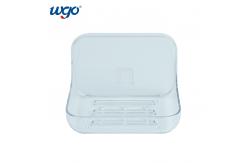 China 120mm Wide Clear Soap Hanging Holder With Strip Shape Leachate supplier