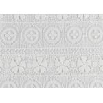 Polyester Water Soluble Lace Fabric With Linear Lace Designs For Ladies Party Dress for sale